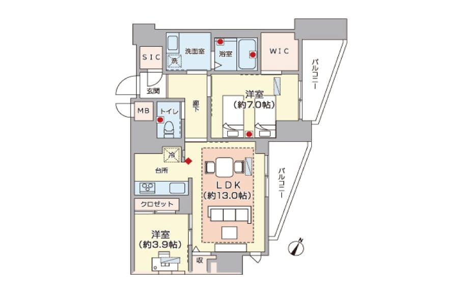グランドマスト板橋本蓮沼 間取図
