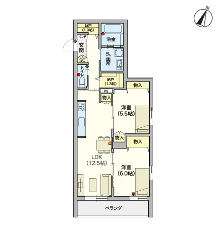 ヘーベルVillage東高円寺 間取図