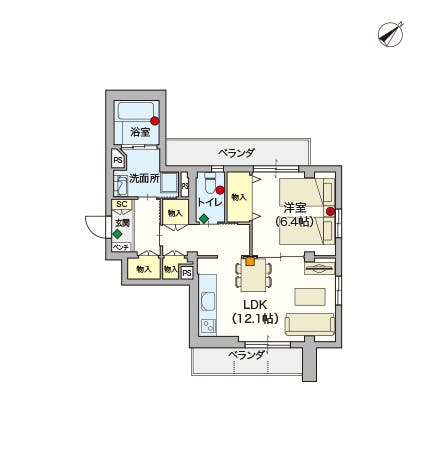 ヘーベルVillage相模大野 間取図