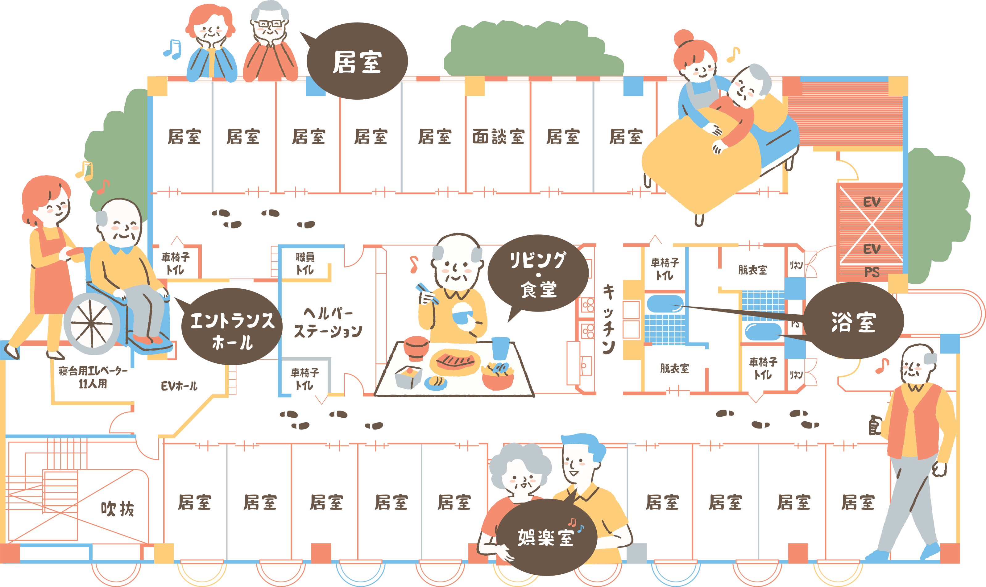 グループホームアセス北梅田 間取図