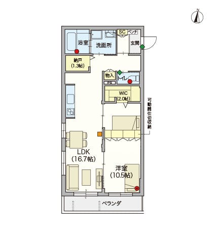 ヘーベルVillage戸田公園 間取図