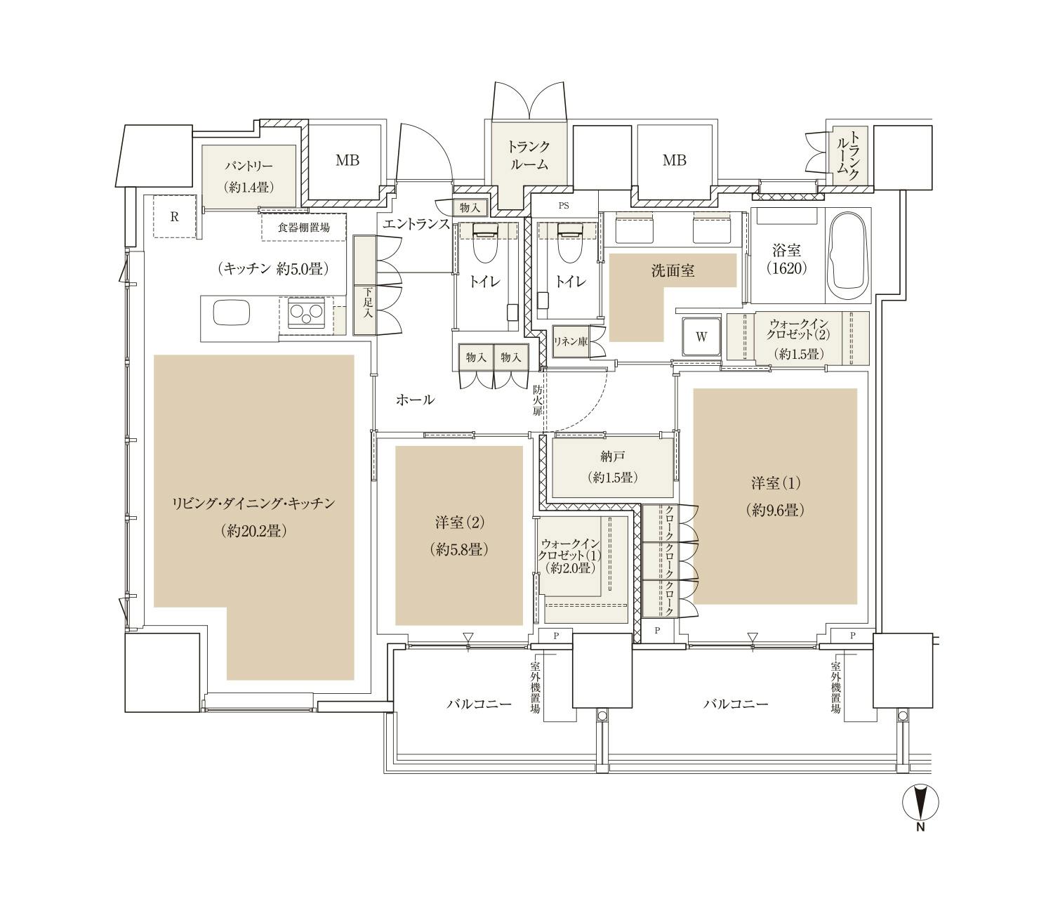 パークウェルステイト西麻布 間取図