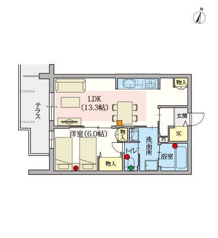 ヘーベルVillage杉並井草 間取図