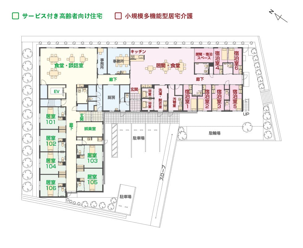エイジフリーハウス横浜十日市場町 間取図