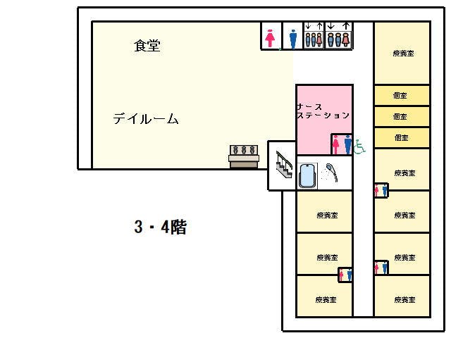 医療法人社団緑会介護老人保健施設エバーグリーン 間取図