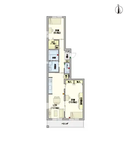 ヘーベルVillage世田谷3丁目 間取図