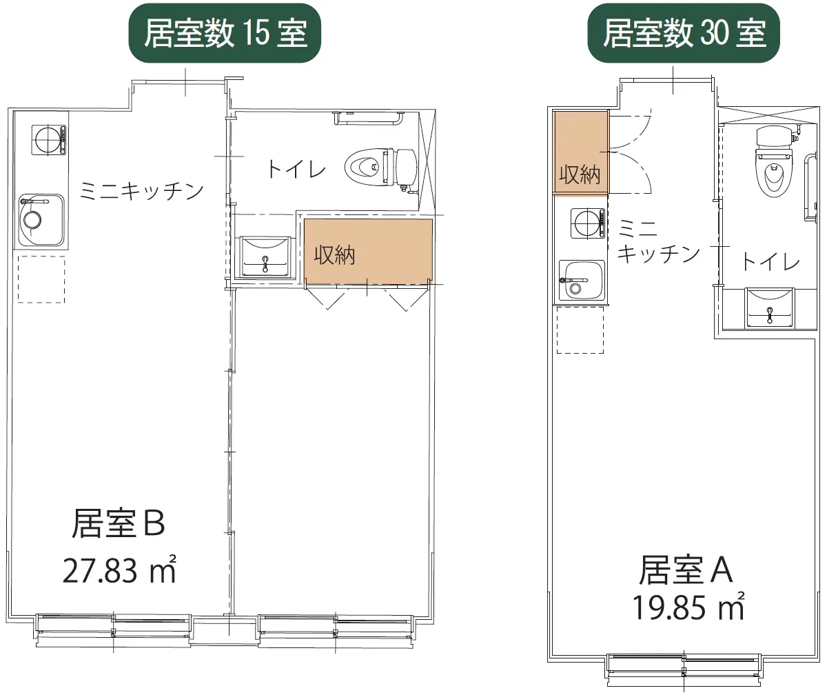 介護付有料老人ホームチエロだて 間取図