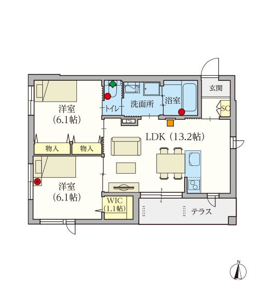 ヘーベルVillage西永福 間取図