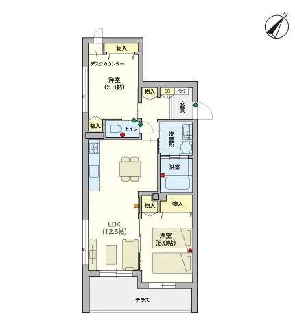 ヘーベルVillage南林間 間取図