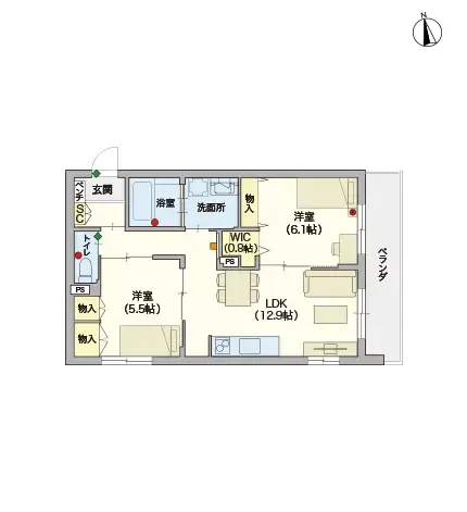 ヘーベルVillage川口 間取図