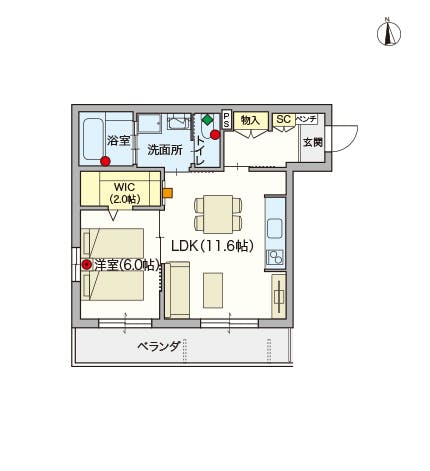 ヘーベルVillage東高島平 間取図