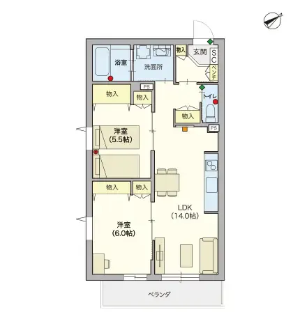 ヘーベルVillage橋本5丁目 間取図
