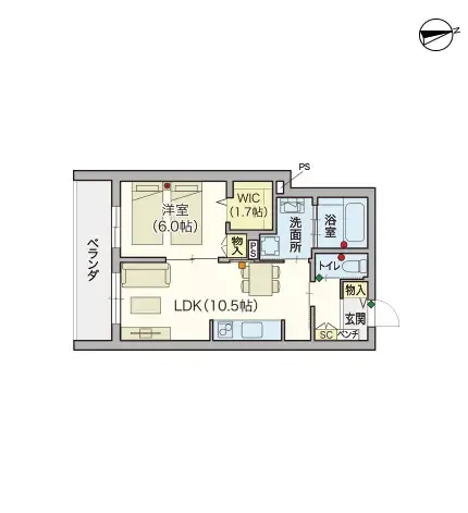 ヘーベルVillageときわ台 間取図