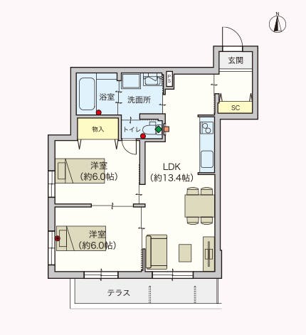 ヘーベルVillage綱島〈東棟〉 間取図