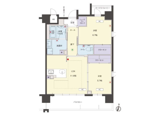 グランドマスト新大阪 間取図