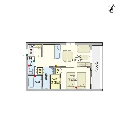 ヘーベルVillage鶴間 間取図