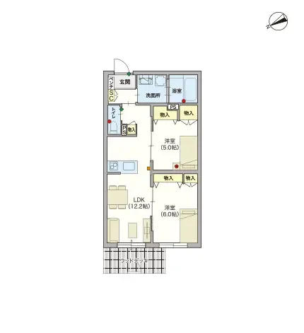 ヘーベルVillage片瀬鵠沼 間取図