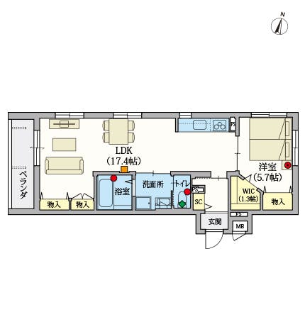 ヘーベルVillage井荻 間取図