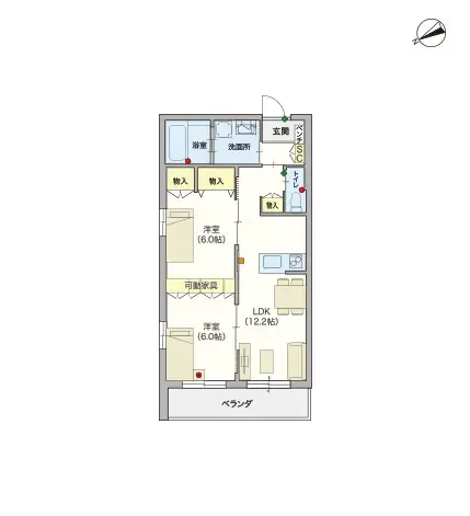ヘーベルVillage片瀬鵠沼 間取図
