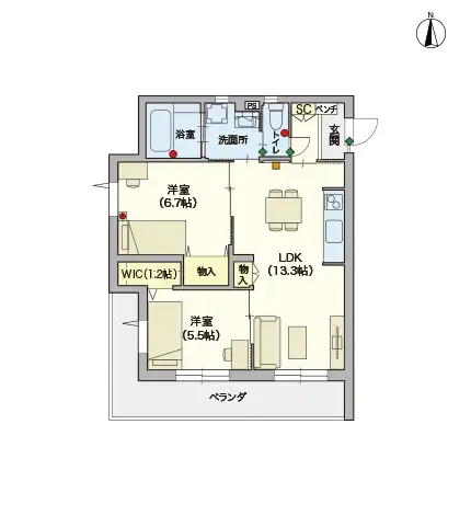 ヘーベルVillage南浦和根岸 間取図