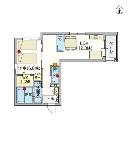 ヘーベルVillage鷺ノ宮 間取図