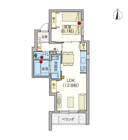ヘーベルVillage池上　yzikegami(ワイズイケガミ) 間取図