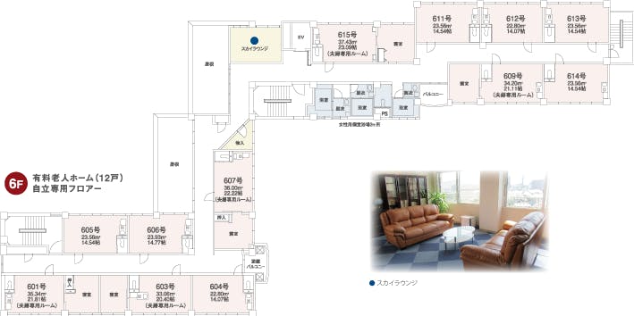 アンクラージュ大橋南 間取図
