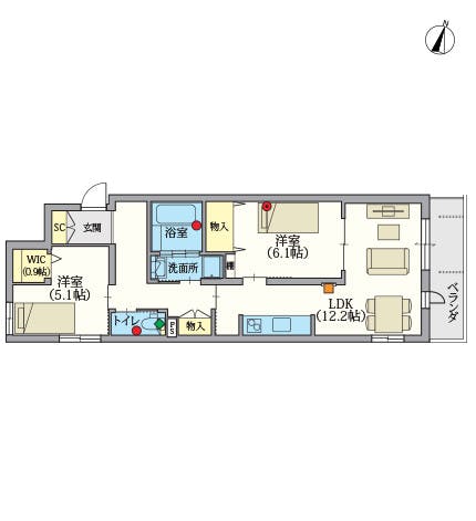 ヘーベルVillage鶴見市場 間取図