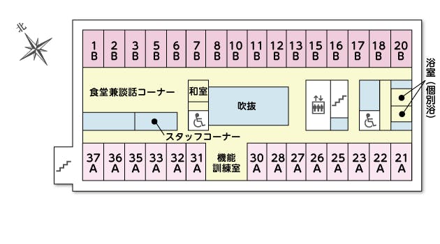 ツクイ・サンシャイン町田東館 間取図