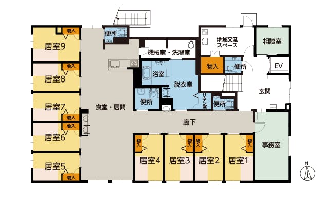 ツクイ札幌北野グループホーム 間取図