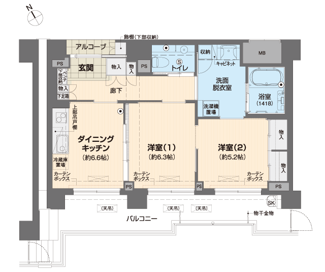 ベルパージュ大阪帝塚山 間取図