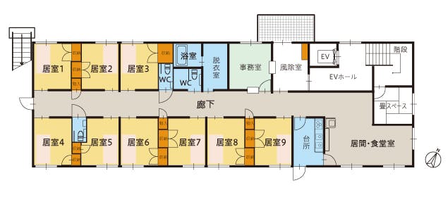 ツクイ横浜大久保グループホーム 間取図