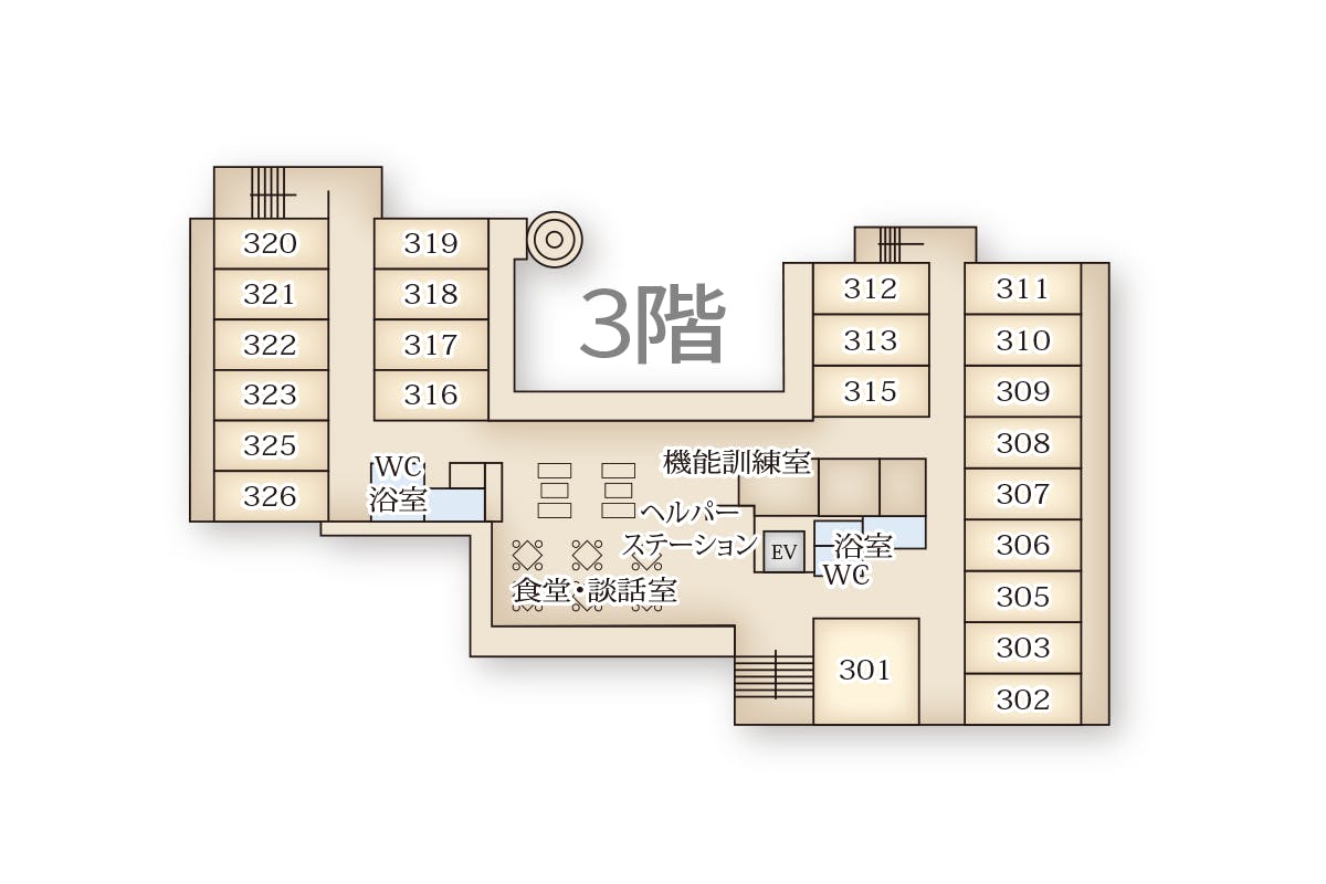 介護付有料老人ホーム ソラストさいたま中央 間取図