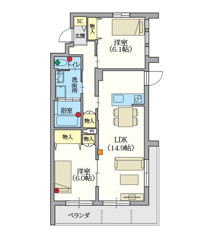 ヘーベルVillage駒込 間取図
