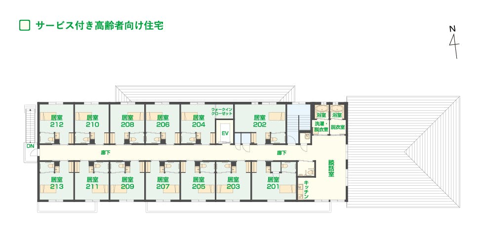 エイジフリーハウス横浜岡津町 間取図