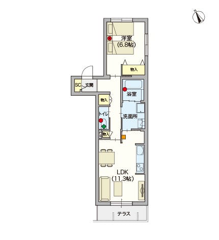 ヘーベルVillage西荻窪 間取図