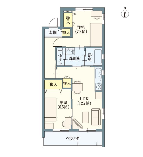 ヘーベルvillage千歳船橋リヴェール映 間取図