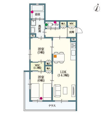 ヘーベルVillage元住吉 間取図