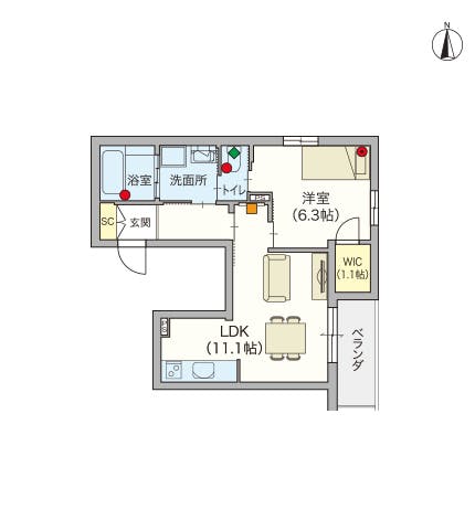 ヘーベルVillage要町 間取図