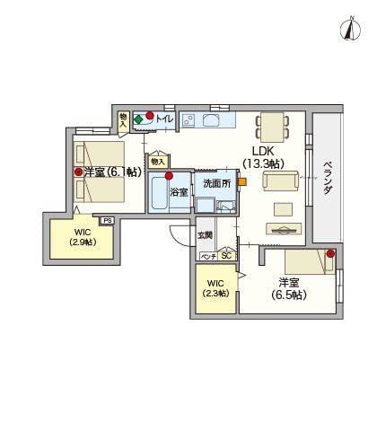 ヘーベルVillage新高円寺 間取図