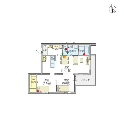 ヘーベルVillage等々力 間取図