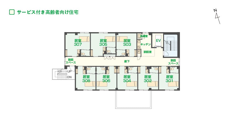 エイジフリーハウス大阪帝塚山 間取図