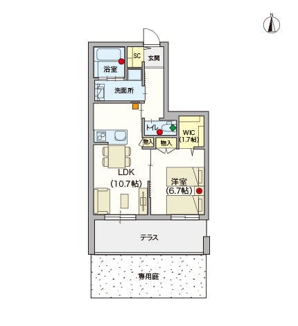 ヘーベルVillage足立六町 間取図