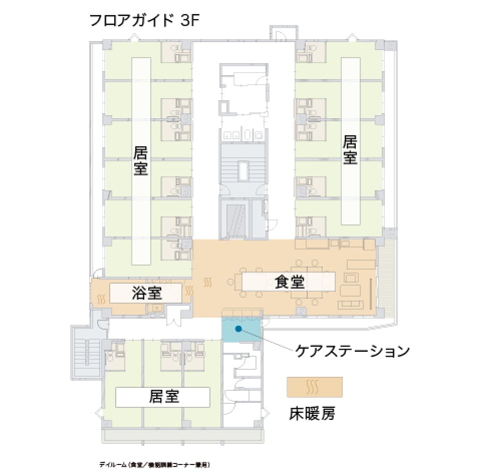中銀ケアホテル横浜希望ヶ丘 間取図