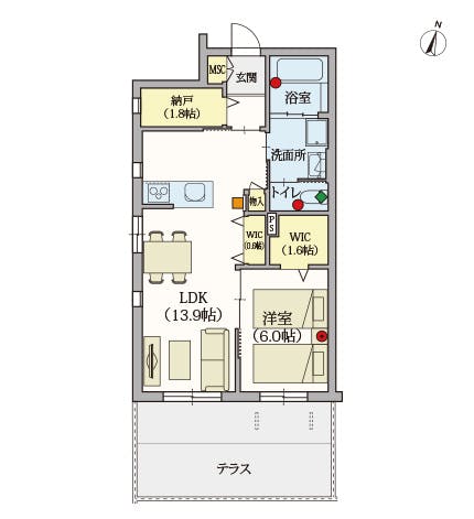 ヘーベルVillage湘南台 間取図