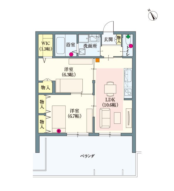ヘーベルVillage千歳烏山 間取図