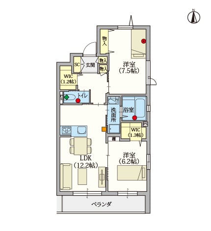 ヘーベルVillage世田谷桜丘 間取図