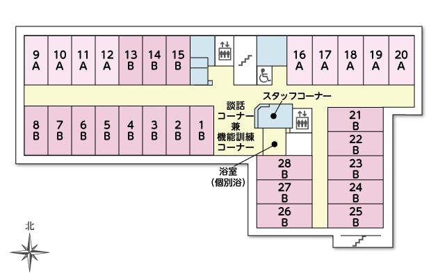 ツクイ・サンシャイン大東 間取図