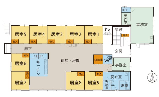 ツクイ松本西グループホーム 間取図