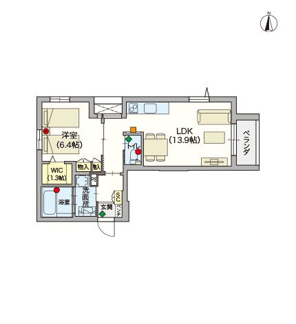 ヘーベルVillage下高井戸 間取図